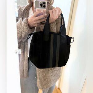 MinitagAlongs Mini Tote – Black Neoprene Everyday Bag